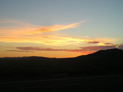 nevada desert sunrise, route 50, "the loneliest road in America