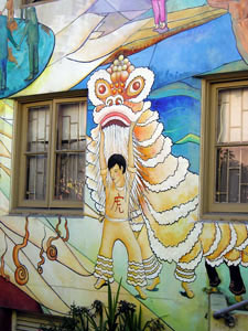 mural detail, dragon