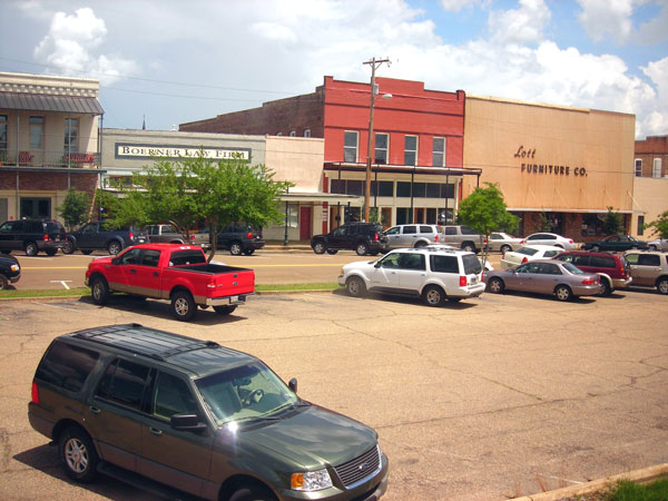 downtown small town Mississippi (McComb, I think)