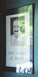 meher baba poster on the wall at ernie's cafe