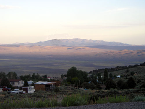 austin, nevada, from the hills above, on the way out of town