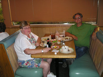 sharon and dale, at Sizzler