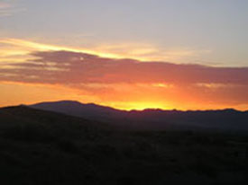 sunrise along nevada highway 50