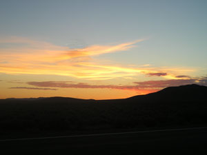 desert sunrise