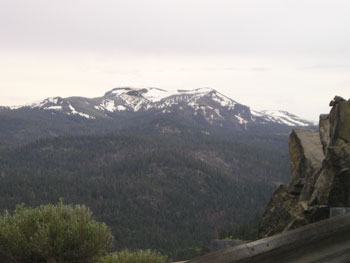 snowy peaks, coming into lake tahoe