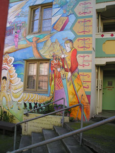 mural detail, monkey god (?)