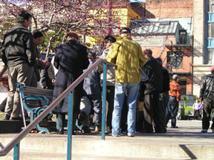Portsmouth Sq., Chinese people playing cards