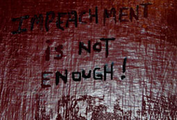 graffiti "Impeachment is not enough!"