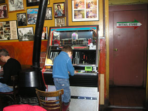 Cafe Triest, boy at juke