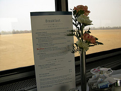 dining car menu