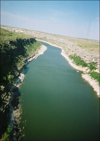 view from Pecos River bridge