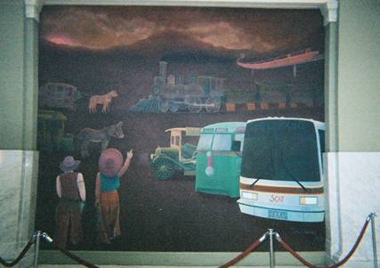 mural in El Paso station